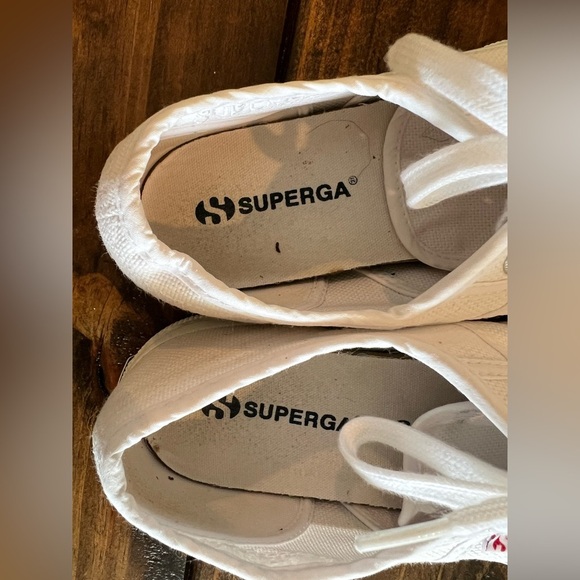 Superga White Canvas Sneakers, women’s size 8, EUC, casual, lightweight, classic - Picture 7 of 8